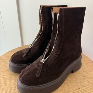 Steve Madden Jones Dark Brown Suede Ankle Boots